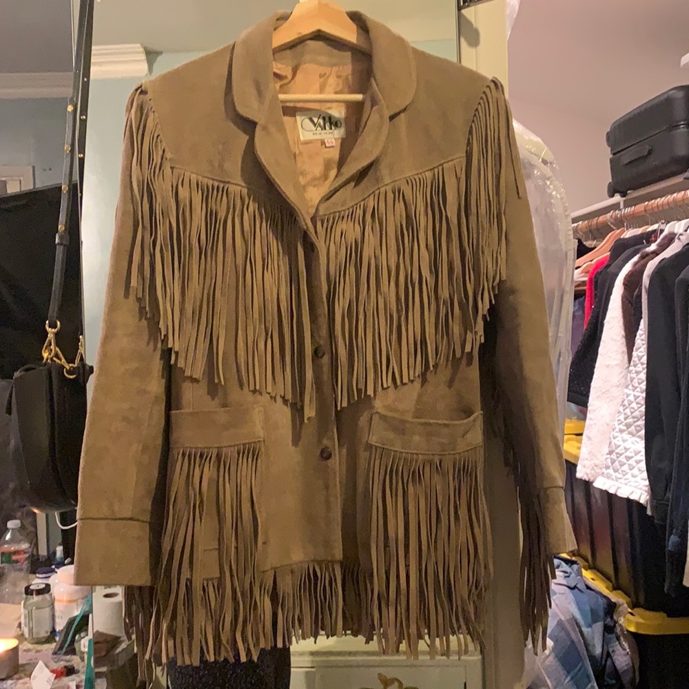 Vintage Suede Fringe Jacket